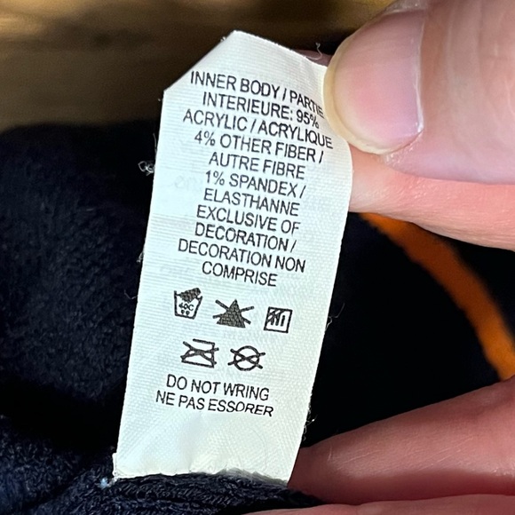 Nike Cross Nationals Pom Beanie - Navy and Orange - Picture 4 of 7